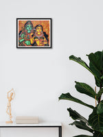 Radha Krishna, Kerala Mural Painting by Adarsh