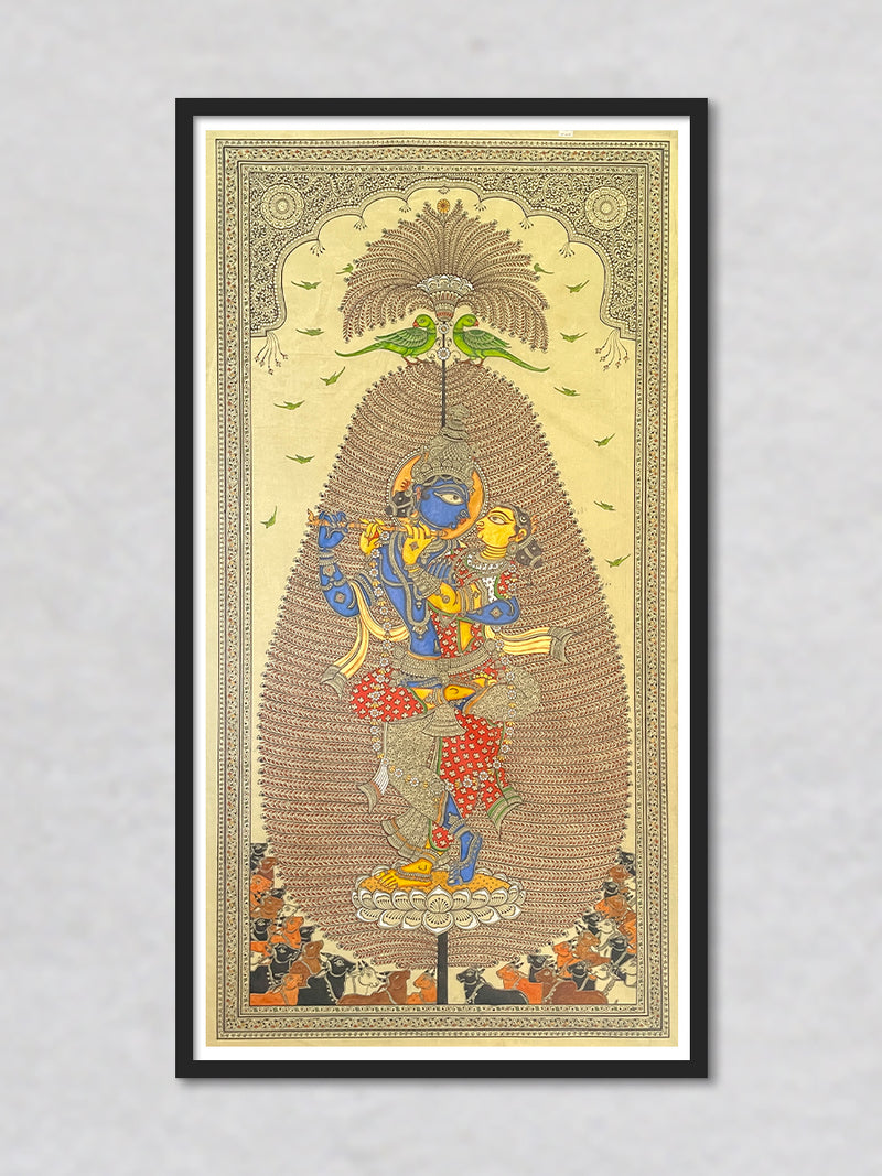 Radha Krishna: Pattachitra painting by Gitanjali Das
