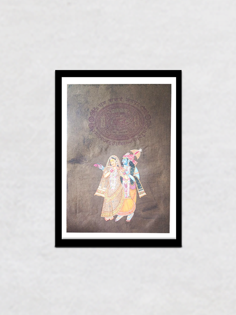 Radha-Krishna Miniature style by Mohan Prajapati