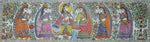 Krishna with Gopis:Madhubani painting by Priti Karn