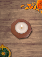 Red Quartz Tea light holder