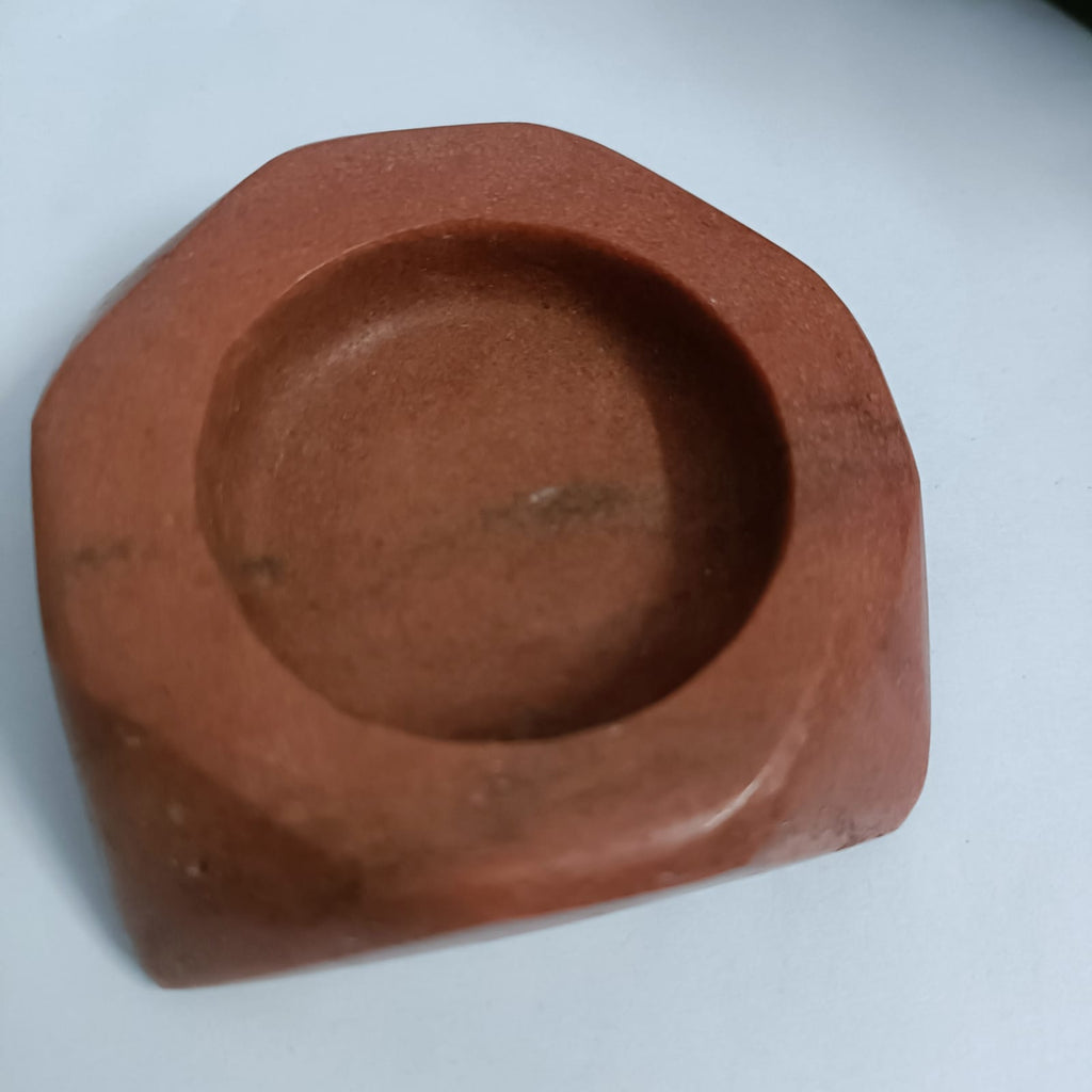 Red Quartz Tea light holder