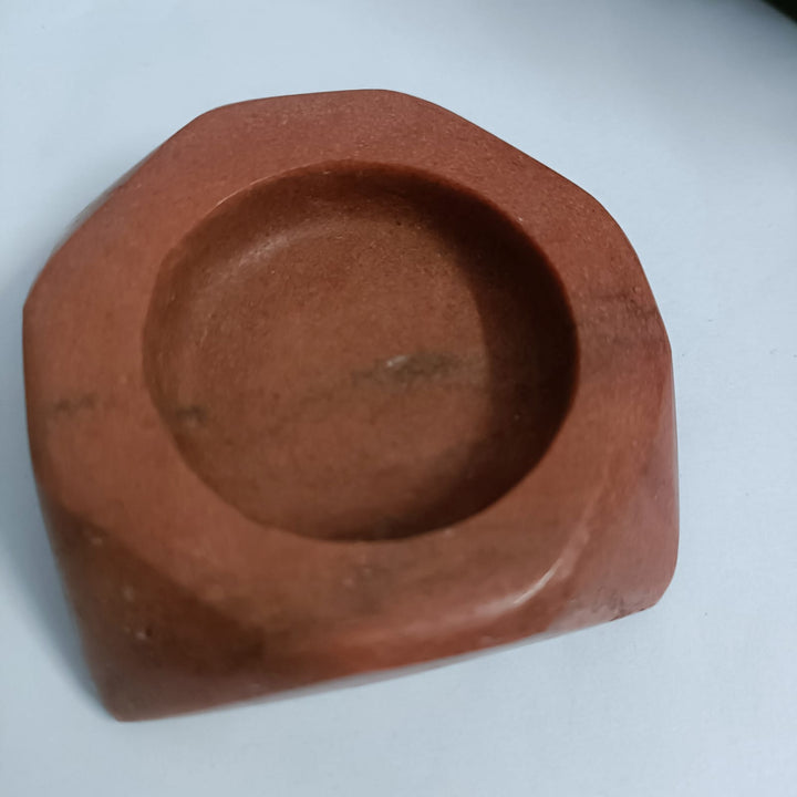 Red Quartz Tea light holder Thumbnail