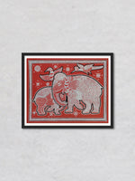 Elephant Mandana Painting by Dinesh Soni