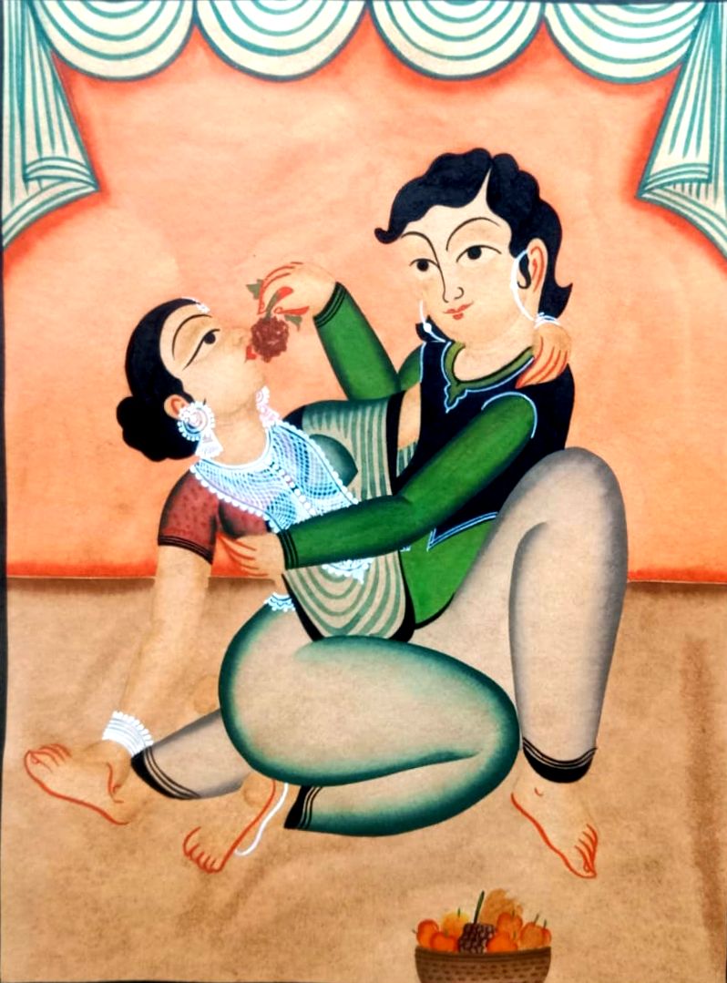 Romance Kalighat Painting