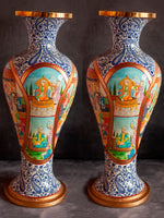 Royal Mughal Darbar Paper Mache Vase by Riyaz Khan