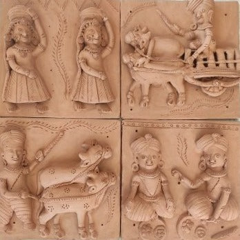 Rural Serenity Terracotta Tiles by Dinesh Molela Thumbnail