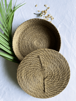 Sabai Handmade Basket with Cover (Natural grass colour)