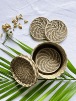 Sabai Handmade Coasters (Natural grass colour)
