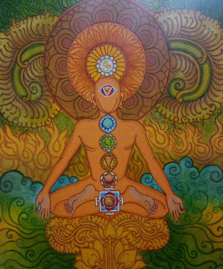 Sanatan Chakras, Kerala Mural Painting by Jijulal Thumbnail