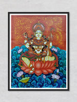 Saraswati, Kerala Mural Painting by Adarsh