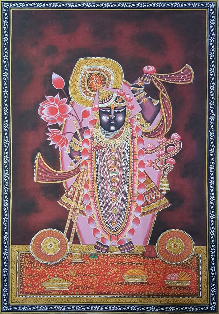 The Scarlet Splendour: Shehzaad Ali's Artistry of Divine in Pichwai Thumbnail