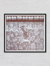 Sea and Clouds Warli painting by Dilip Rama Bahotha