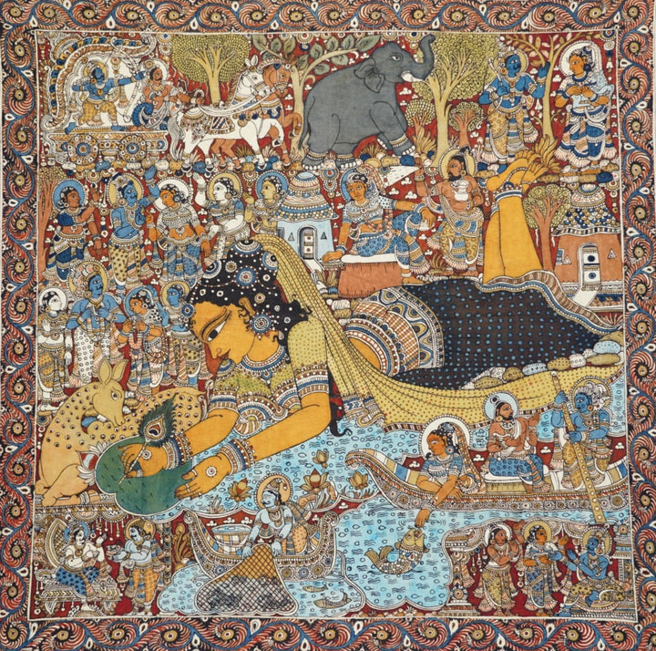 Shakuntla Devi : Kalamkari inspired painting by Harinath.N Thumbnail