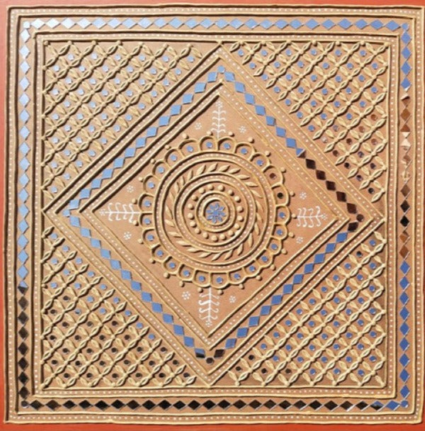 Shapes of Wonder: Lippan Kaam Artwork by Nalemitha For Home Decor, Gifting Thumbnail