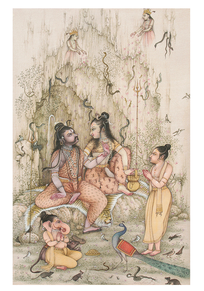 Shiva Pariwar Bikaner Art Print by Mahaveer Swami Thumbnail