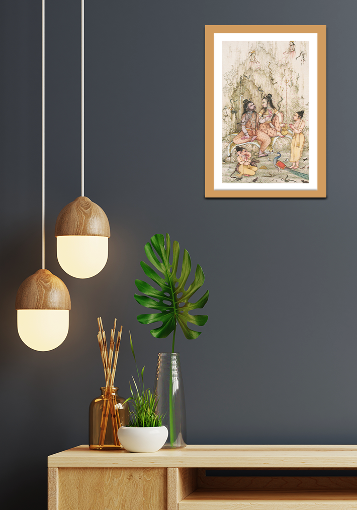 Shiva Pariwar Bikaner Art Print