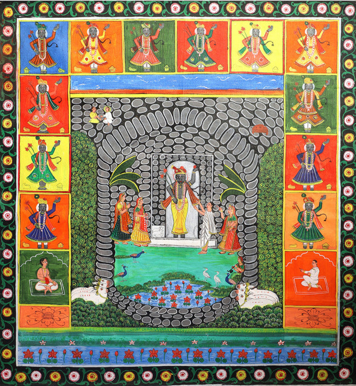 Shrinath Ji: Kavad Painting by Dwarka Prasad Thumbnail