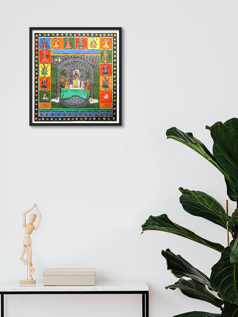 Shrinath Ji: Kavad Painting by Dwarka Prasad