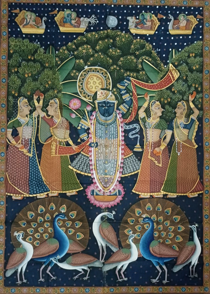 Shrinath Ji, Pichwai Painting by Sushil Soni