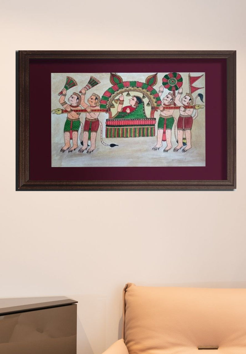 Sita Palkhi Returning From Lanka Chitrakathi art for sale