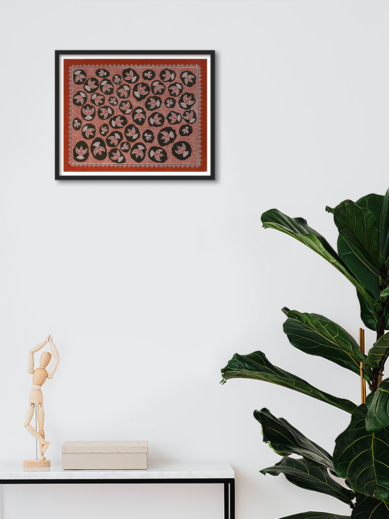 Shop खुशी का आकाश में आजाद विचरण Mandana Painting 