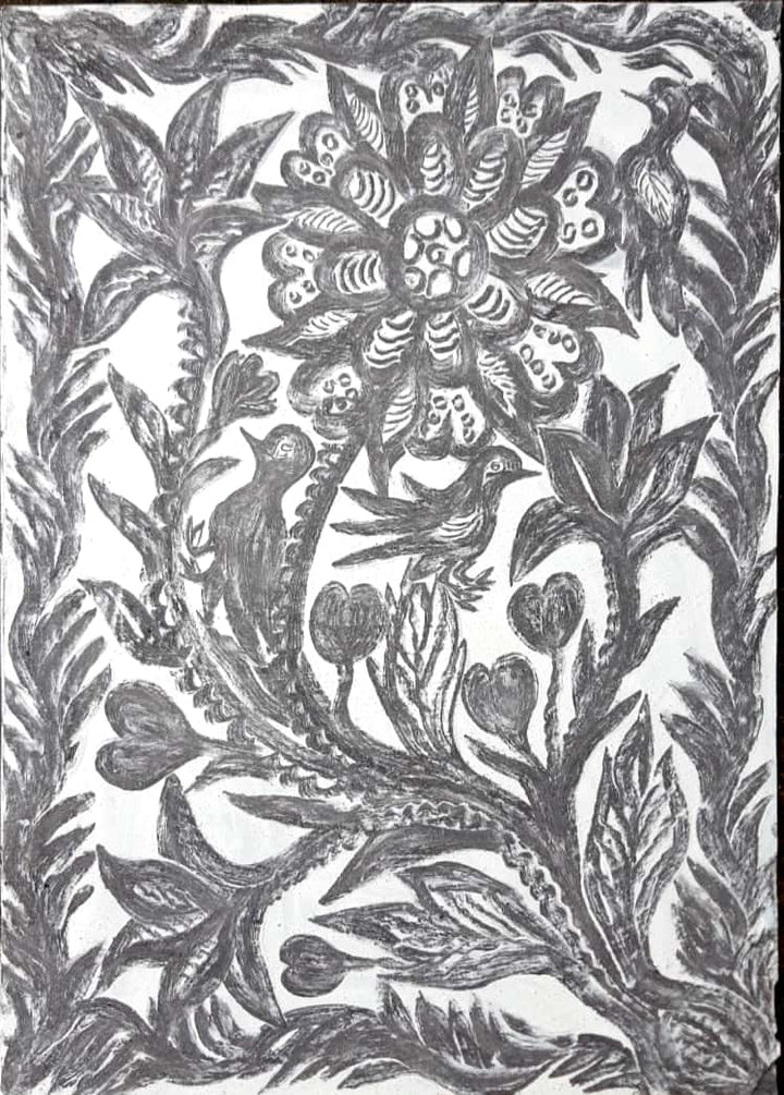 Flowers in Sohrai by Rukmani Devi Thumbnail