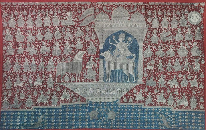 Splendour Warrior Mata Ni Pachedi By Sanjay Chitara For Home Decor Thumbnail