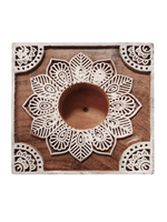 Decor with Wood Carved Tea Light