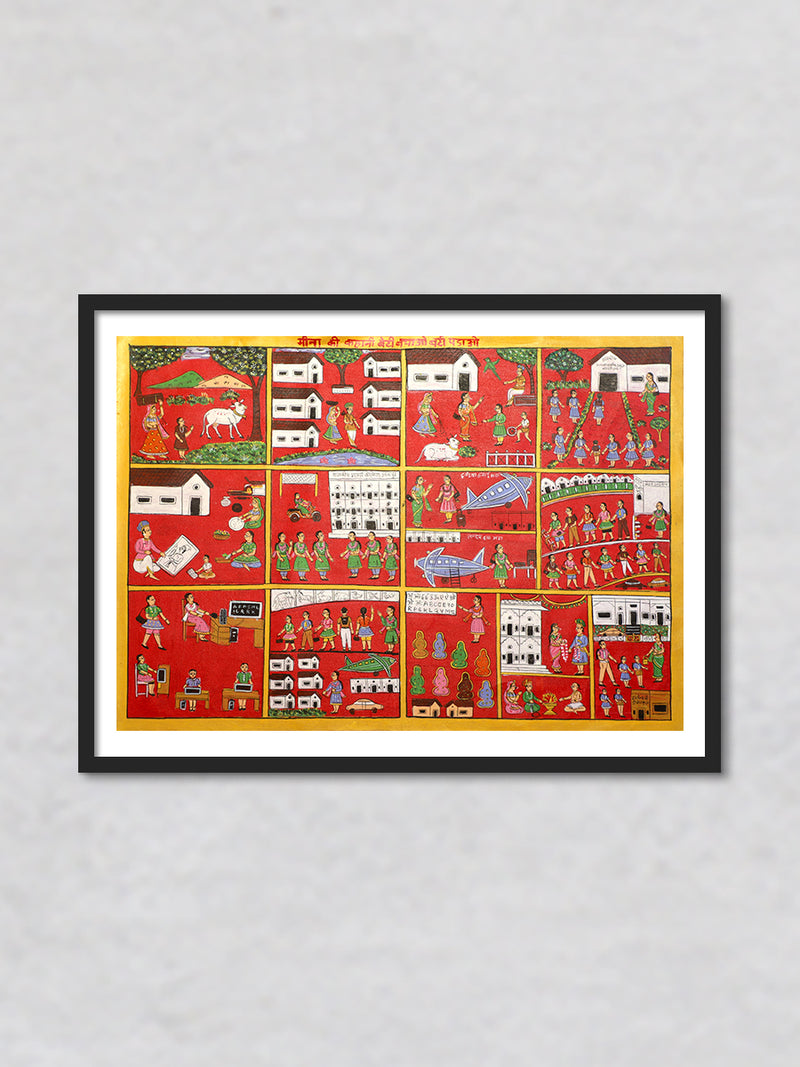 Story of Meena: Kavad Painting by Dwarka Prasad