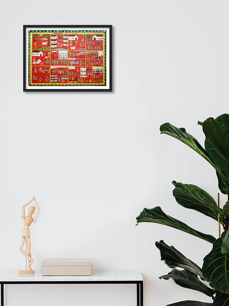 Story of Meena: Kavad Painting by Dwarka Prasad