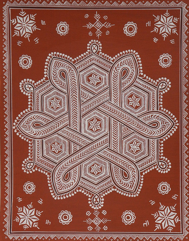 Symphony of the Lotus: Mandana Artwork by Vidya Soni Thumbnail