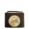 THE PEACOCK, BLACK POUCH-