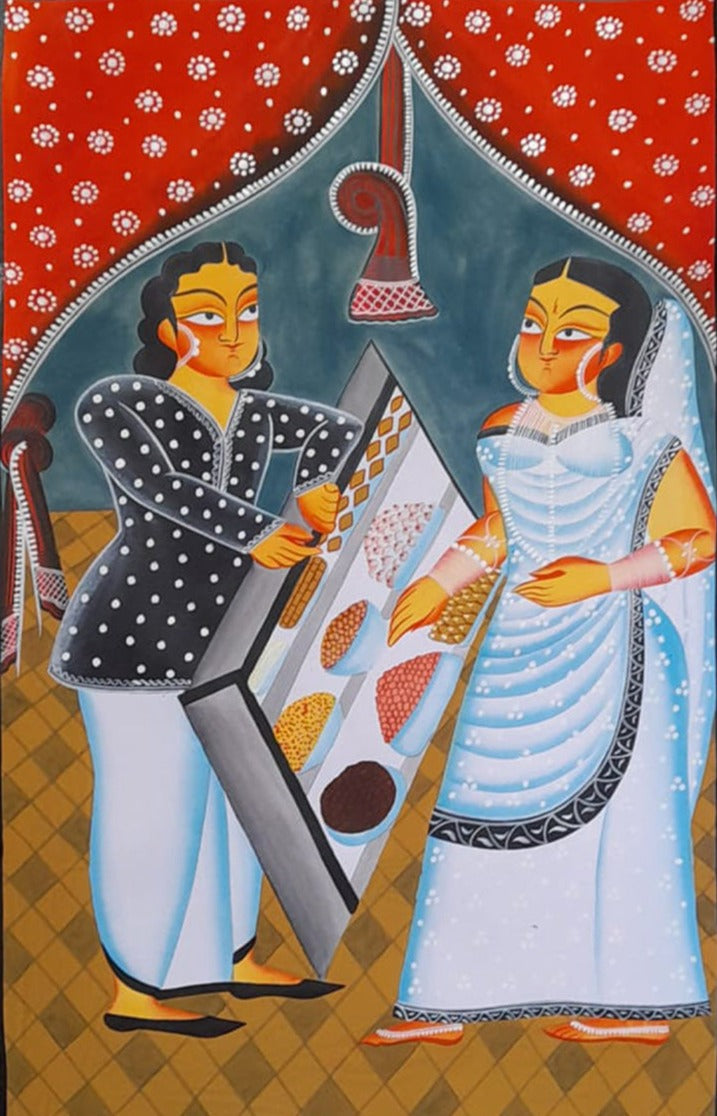 Sweet Shop Kalighat Painting 
