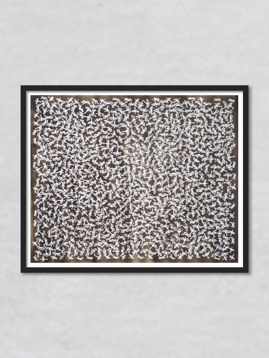 The Birds Warli painting by Dilip Rama Bahotha