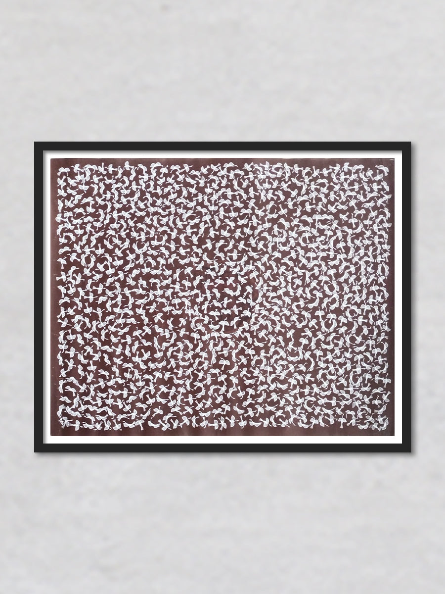 The Birds Warli painting by Dilip Rama Bahotha
