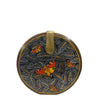 The Butterfly, Round Wooden Clutch-