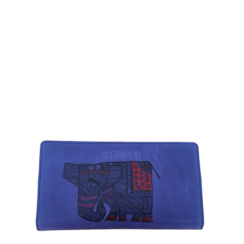 madhubani handpainted elephant wallet