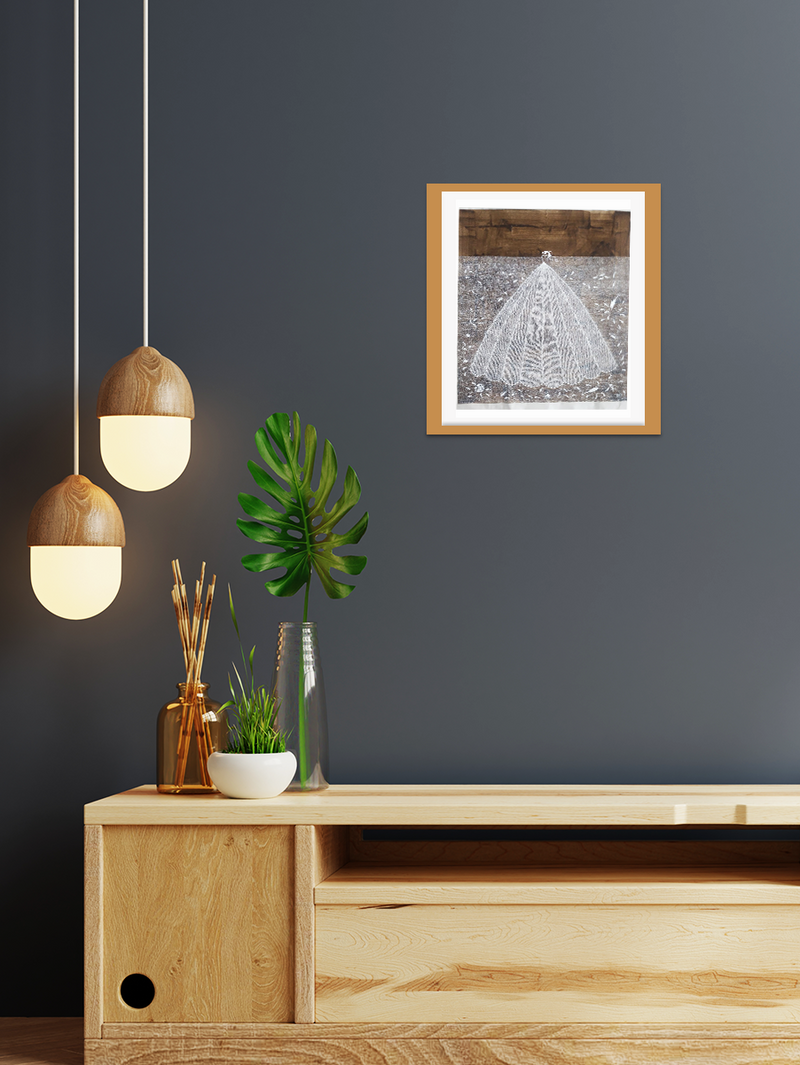 The Fisherman in Warli Painting by Dilip Rama Bahotha