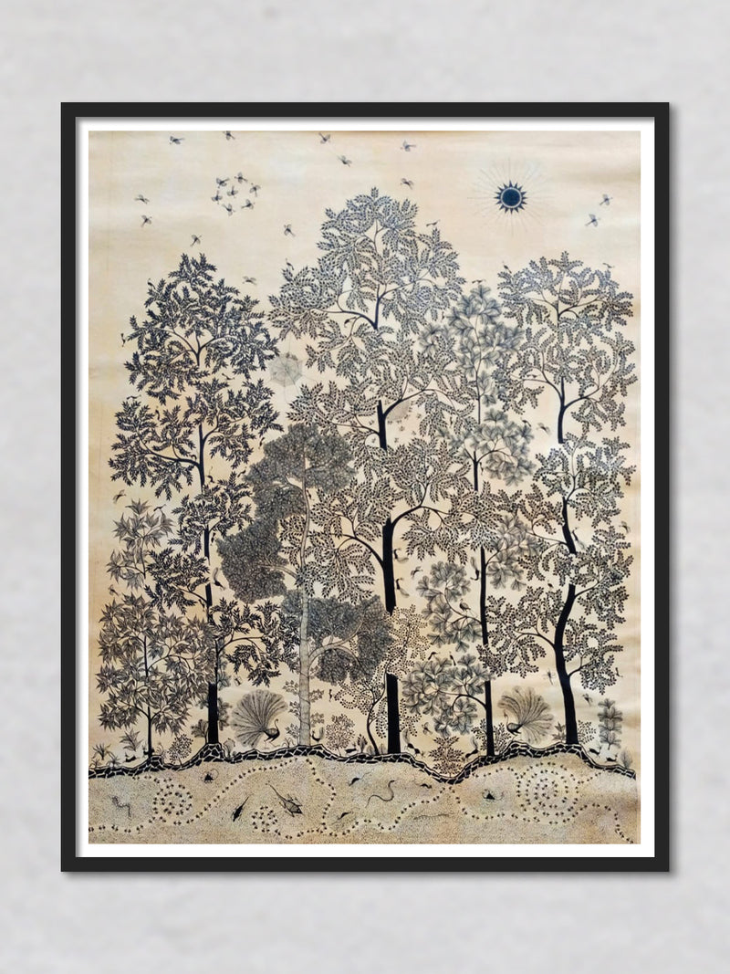 Forest Warli painting by Dilip Rama Bahotha