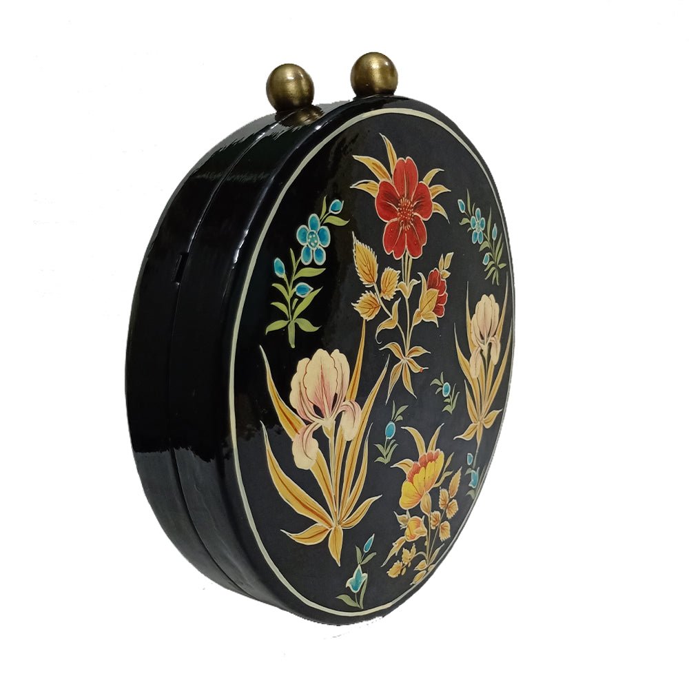 The Leaves, ROUND PAPER MACHE CLUTCH-Paper Mache Clutch