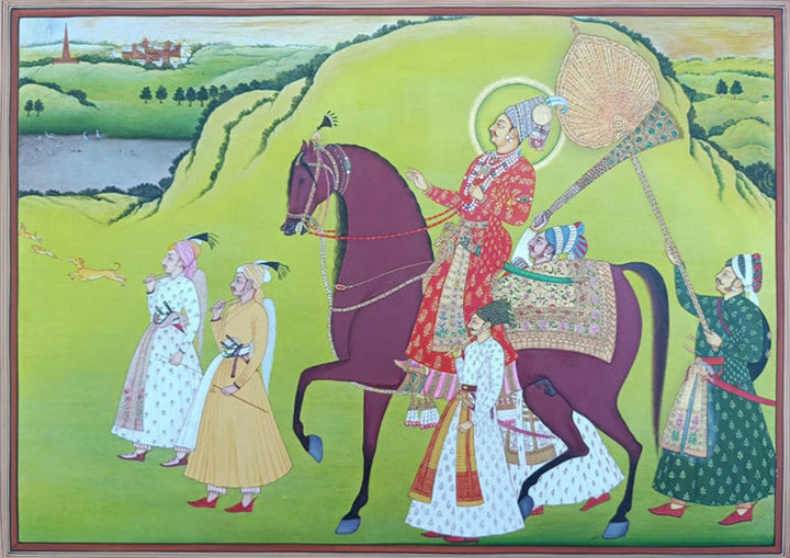 The Royal Escort in Miniature Painting by Mohan Prajapati Thumbnail
