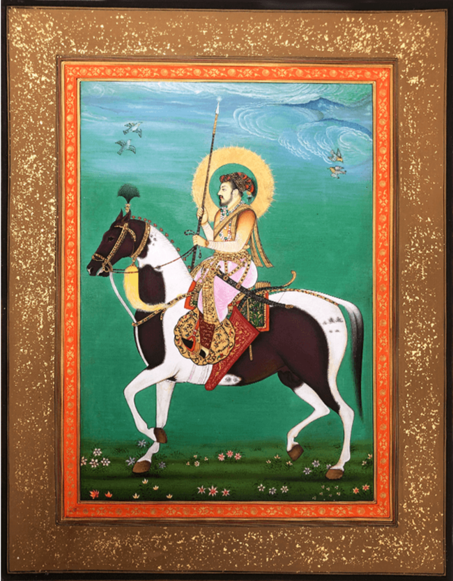 The Royal Horse Rider in Miniature Painting by Mohan Prajapati Thumbnail