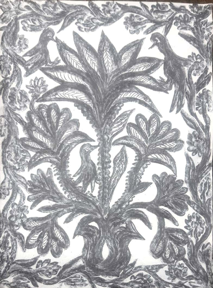 A Peacock in Sohrai by Rukmani Devi Thumbnail
