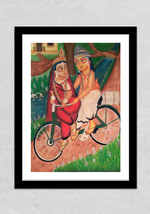 The Couple Kalighat Art