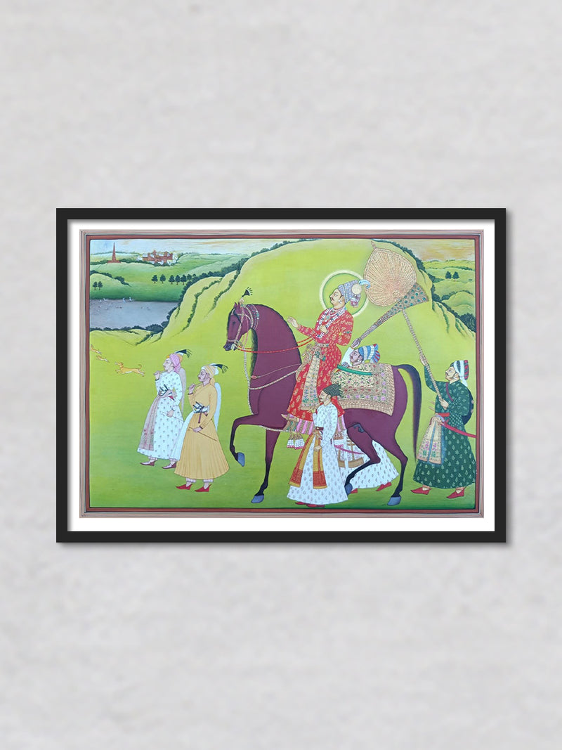 The Royal Escort in Miniature Painting by Mohan Prajapati