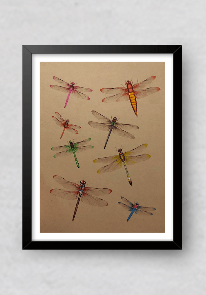 Shop The Elusive Grasshoppers in Miniature Painting by Mohan Prajapati