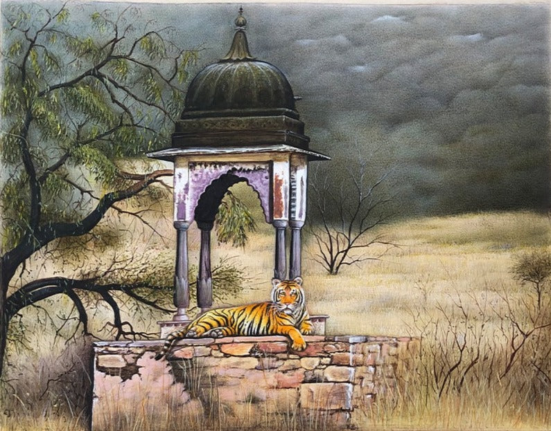Tiger miniature painting