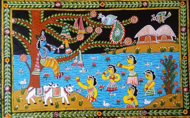 Tikuli Cheer Haran Leela Painting by Ashok Kumar Thumbnail