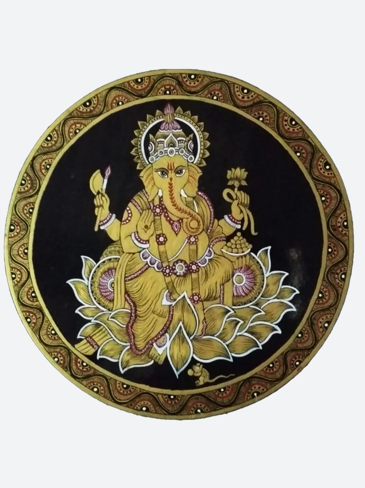 Tikuli Ganesha Painting by Ashok Kumar Thumbnail